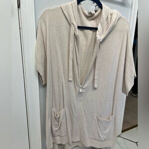 Barefoot Dreams Cozy Chic Ultra Lite Cardigan Zip Up Hoodie (New) - Almond